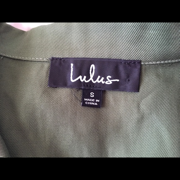 Lulus olive green shirt dress - Picture 4 of 4